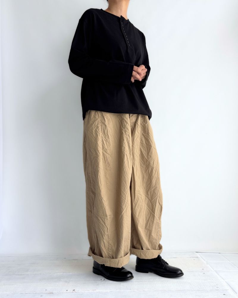 コットンシルクパンツ Beige