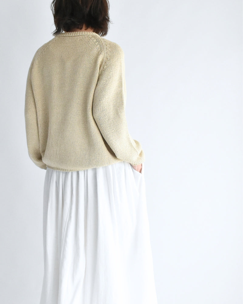 ラグランプルオーバーニット Ivory