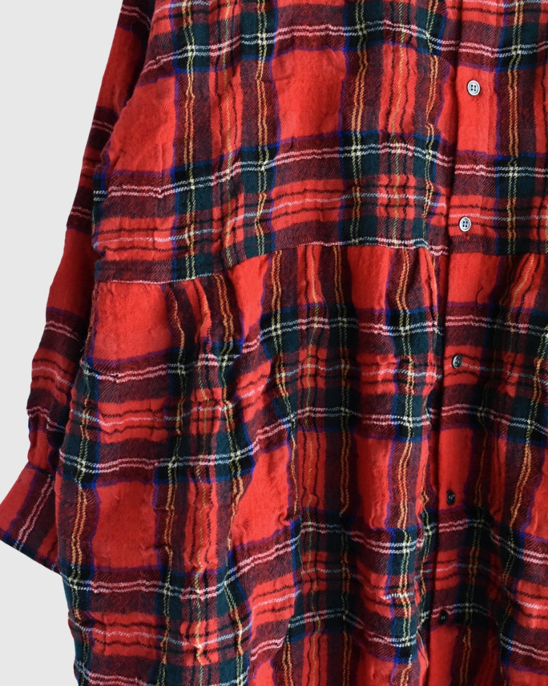 コットンウール タータンチェックドレス Red