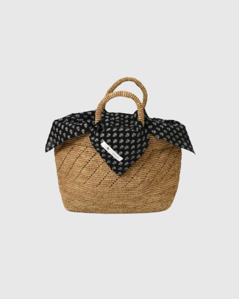 RAFFIA L BAG (COMBI) Black