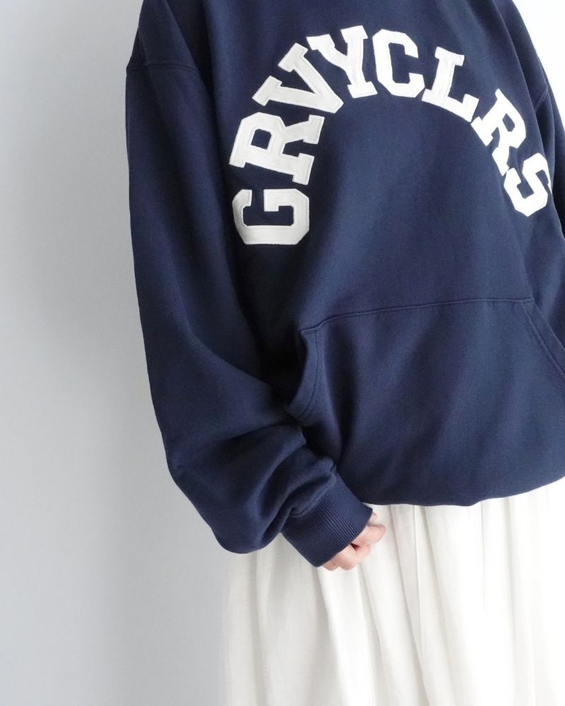 ウラケ GRVYCLRS アップリケ パーカー (MENS) Navy