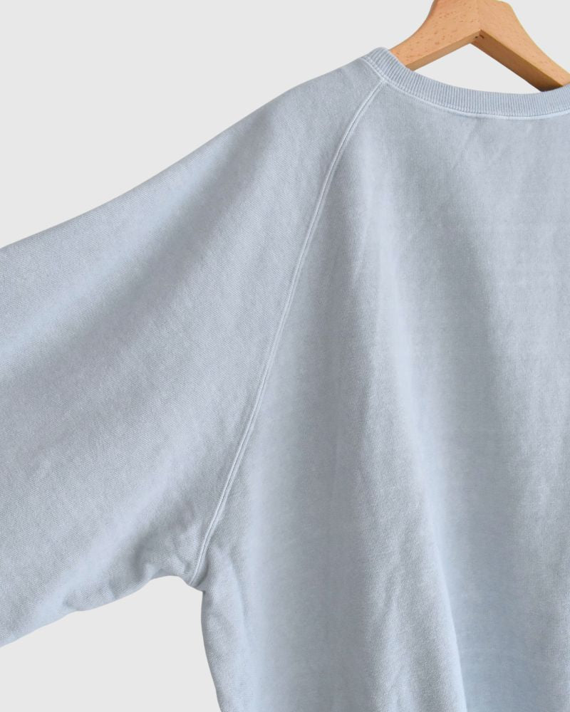 Pigment dye スウェットL/S Blue