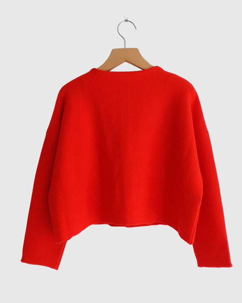 ボトルネックボイルニット Red