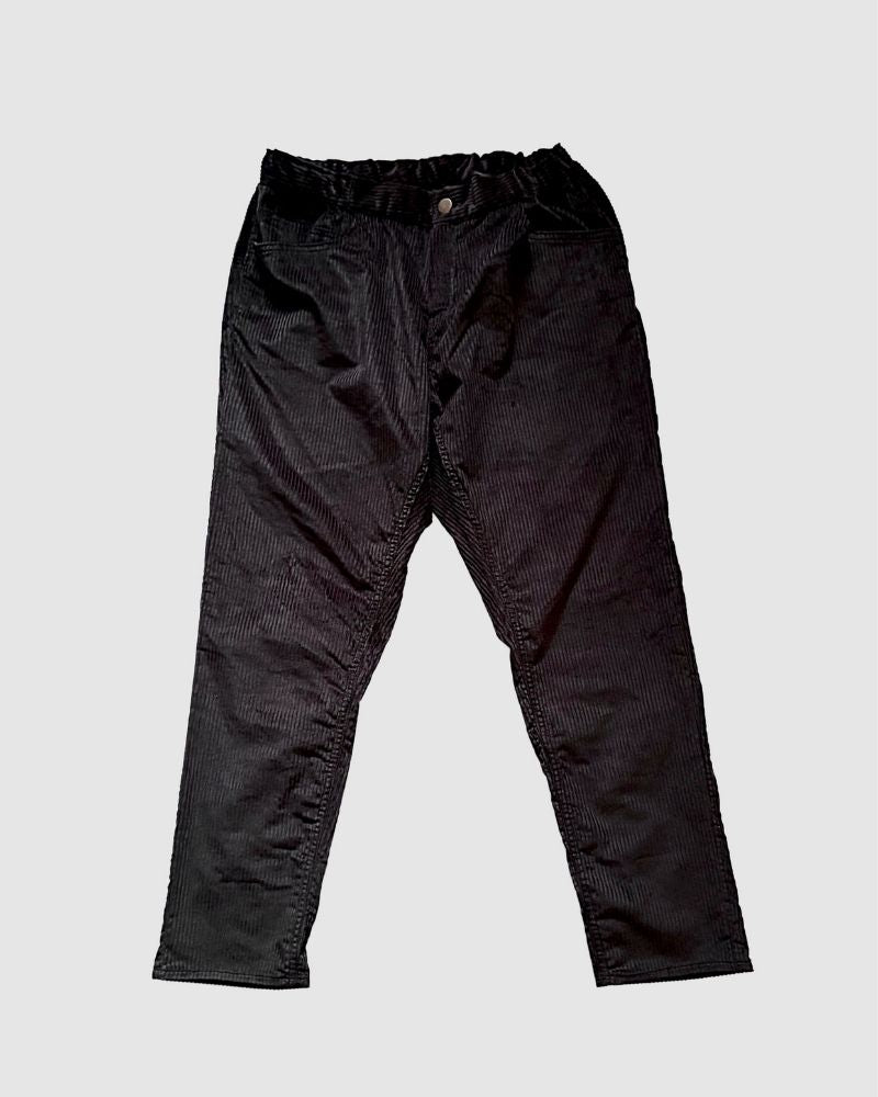 【予約】A/W TP076b 黒のコーデュロイストレッチパンツ（9月）