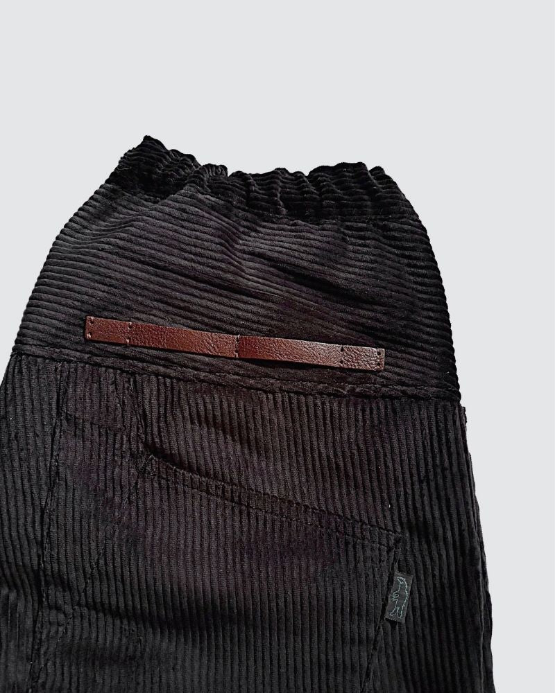 【予約】A/W TP076b 黒のコーデュロイストレッチパンツ（9月）