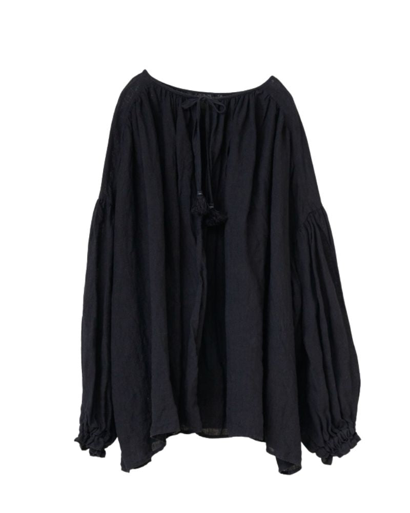 【予約】M/S G977 TASSEL STRING 2WAY GATHER BLOUSE（8月初旬 - 8月中旬）