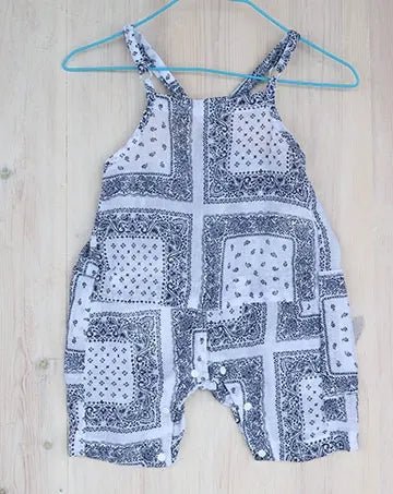 【sale】サマーベビーオール（ひざ下丈）Off/Blue　90cm
