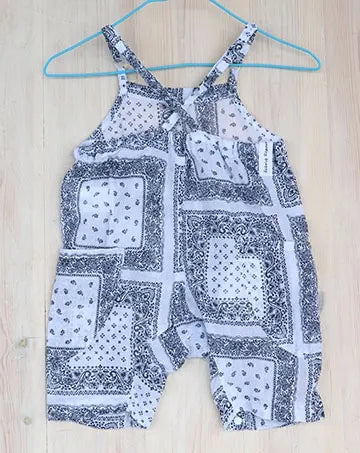 【sale】サマーベビーオール（ひざ下丈）Off/Blue　90cm