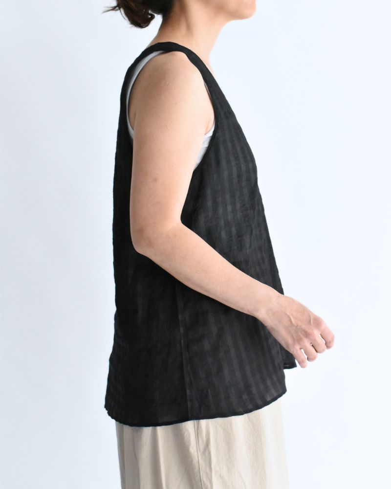 U-NECK TANK TOP Black
