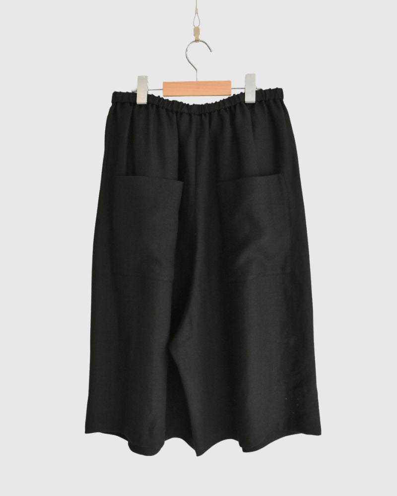 サルエルワイド ショートレングスパンツ Black