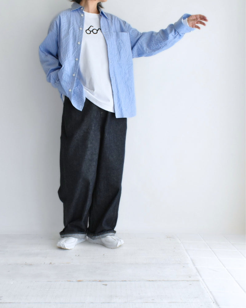 メンズのめがねTee White