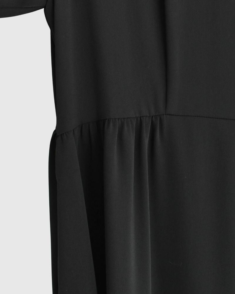 ウエスト切替フレアーワンピース