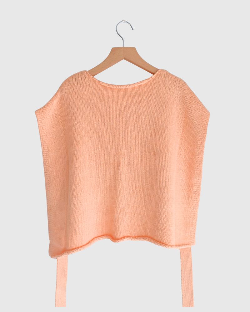 リボンニットベスト Pink