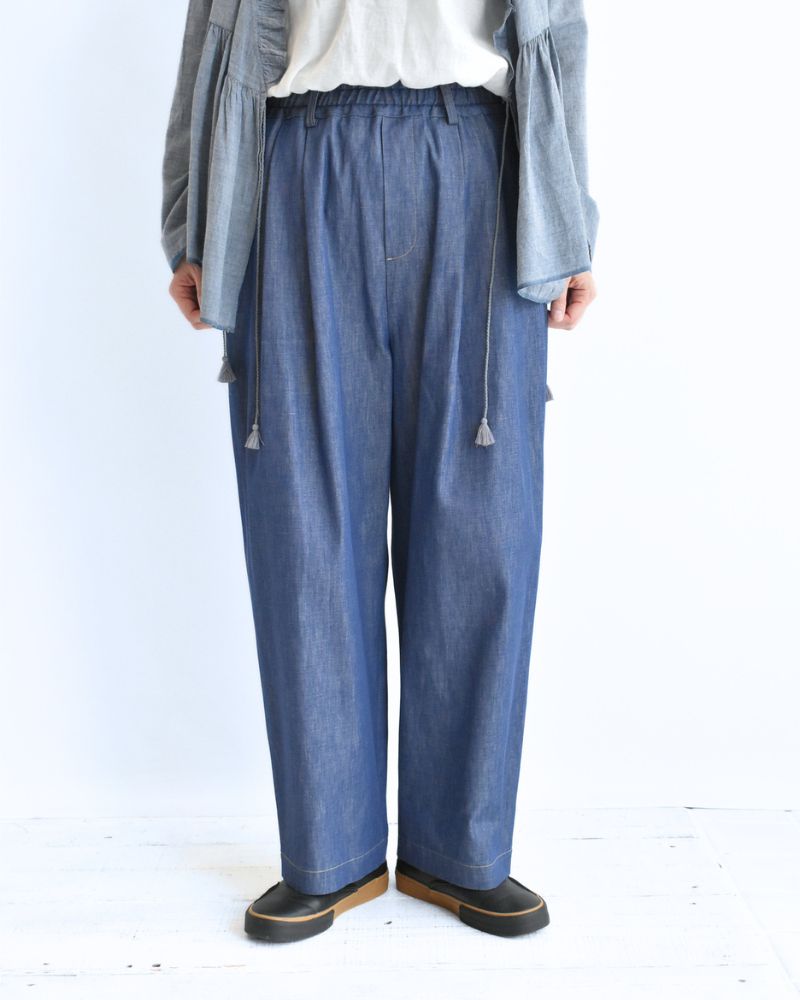 HAKU-DENIM タックパンツ Blue