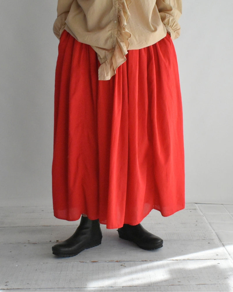 RAJASTHAN GATHERED SKIRT Red