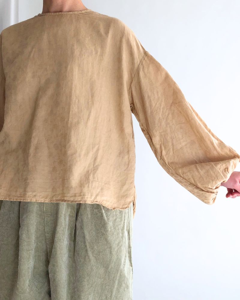 アンティークローズジャカードモダニストブラウス AntiqueBeige