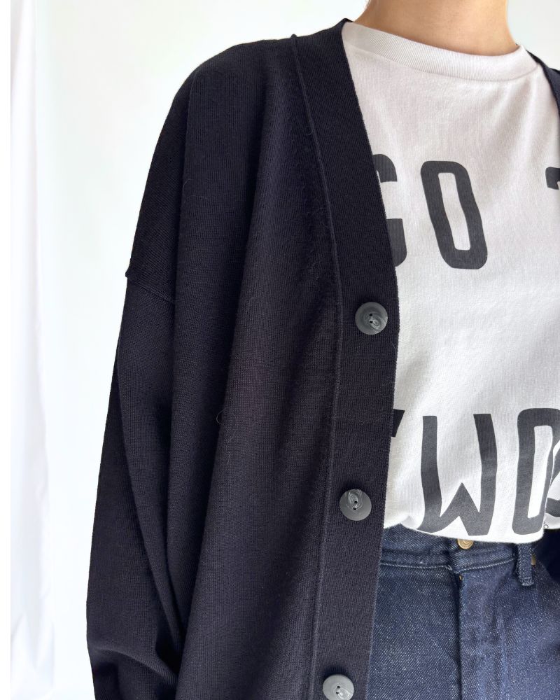 メリノダディカーディガン Navy