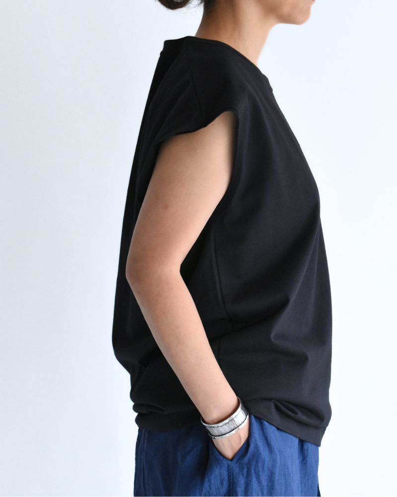CALM フレンチスリーブTシャツ Navy