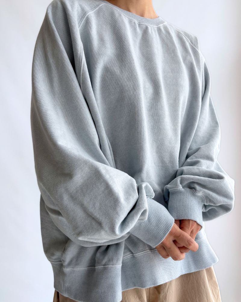 Pigment dye スウェットL/S Blue