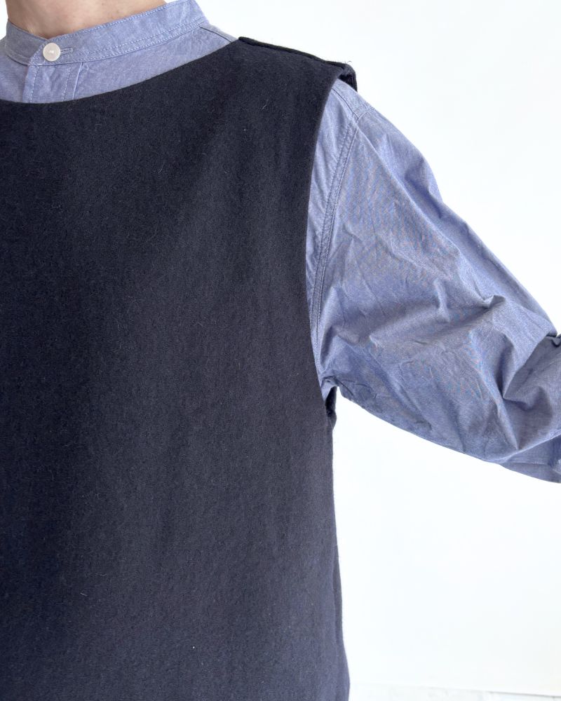 フラノウール クロスベスト Navy