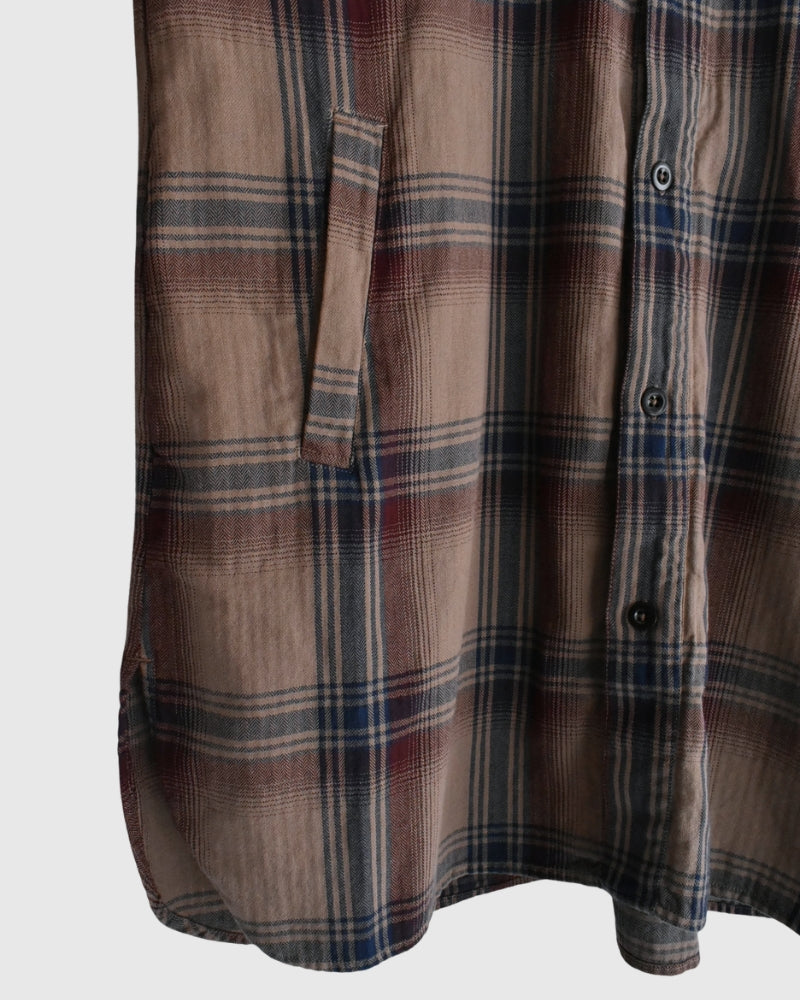 STAND COLLAR SHIRT Mocha
