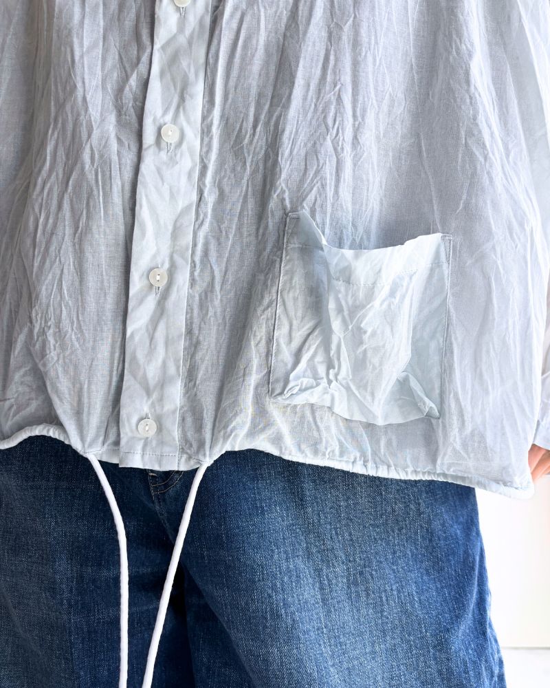 ヘムコードアジャストシャツ PaleBlue