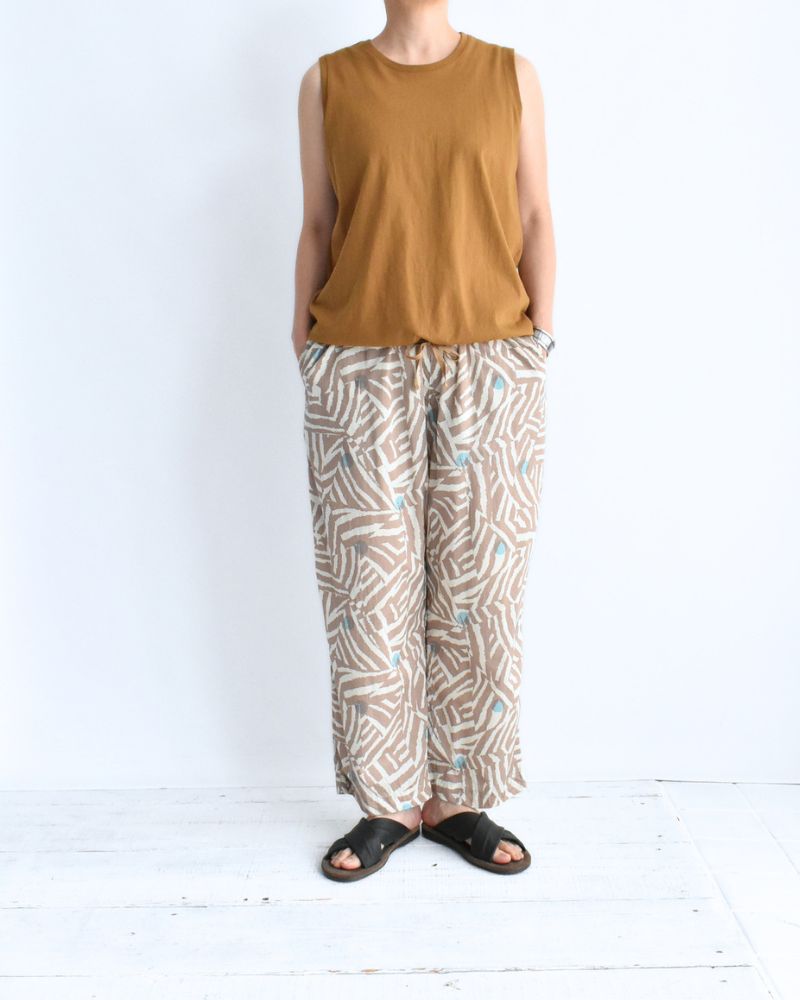 ノースリーブ ドロストTシャツ DarkCamel