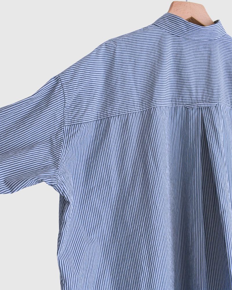 レギュラーカラービッグシャツ Sax/Navy