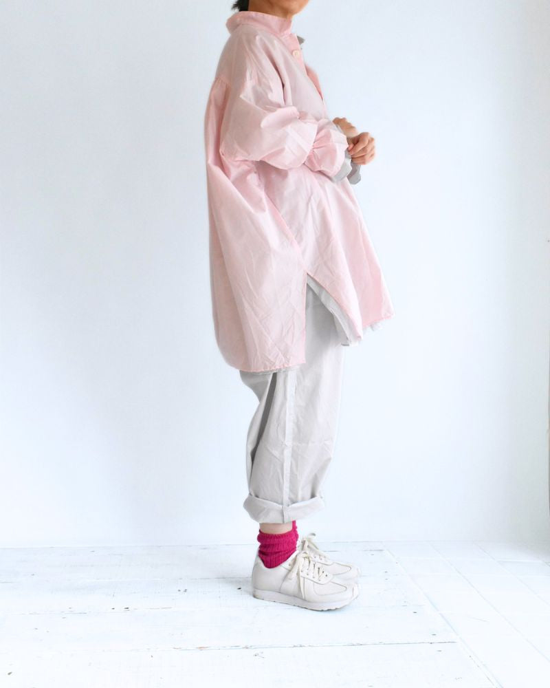 カフスフリル オーバーシャツ Pink