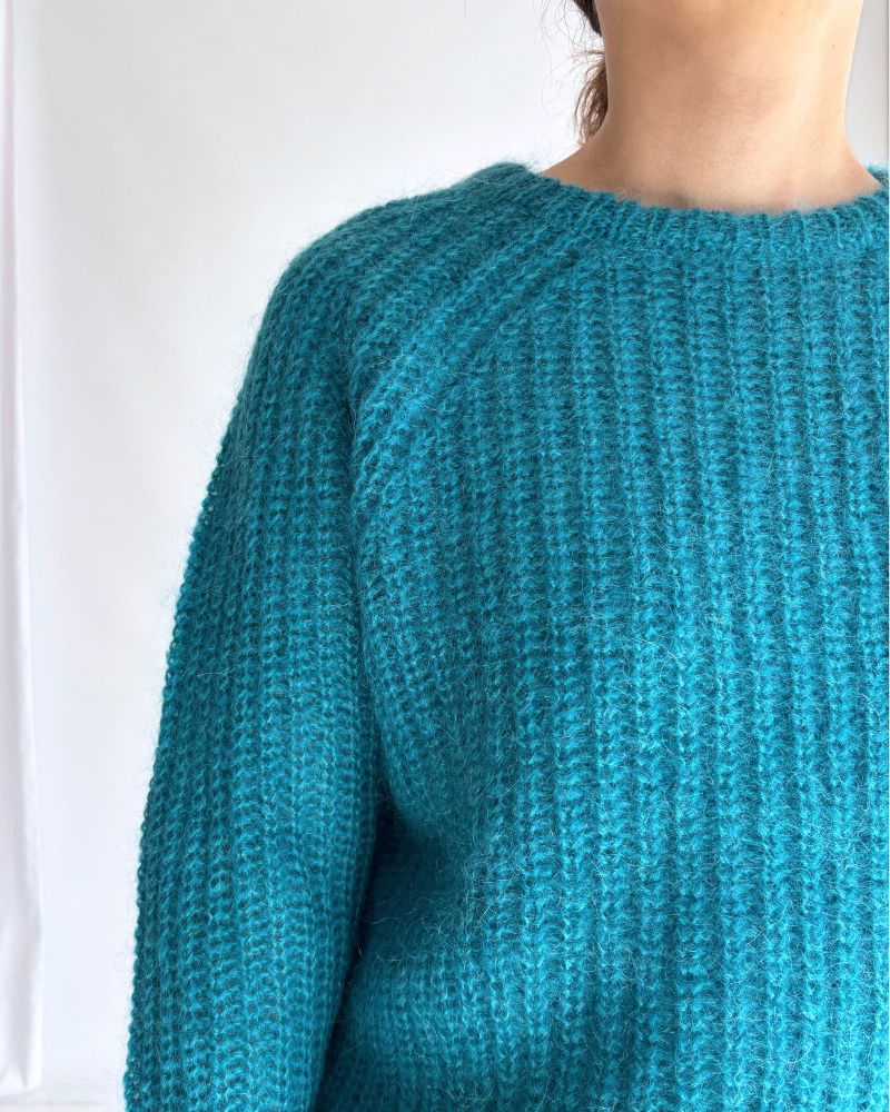 モヘアプルオーバー Turquoise
