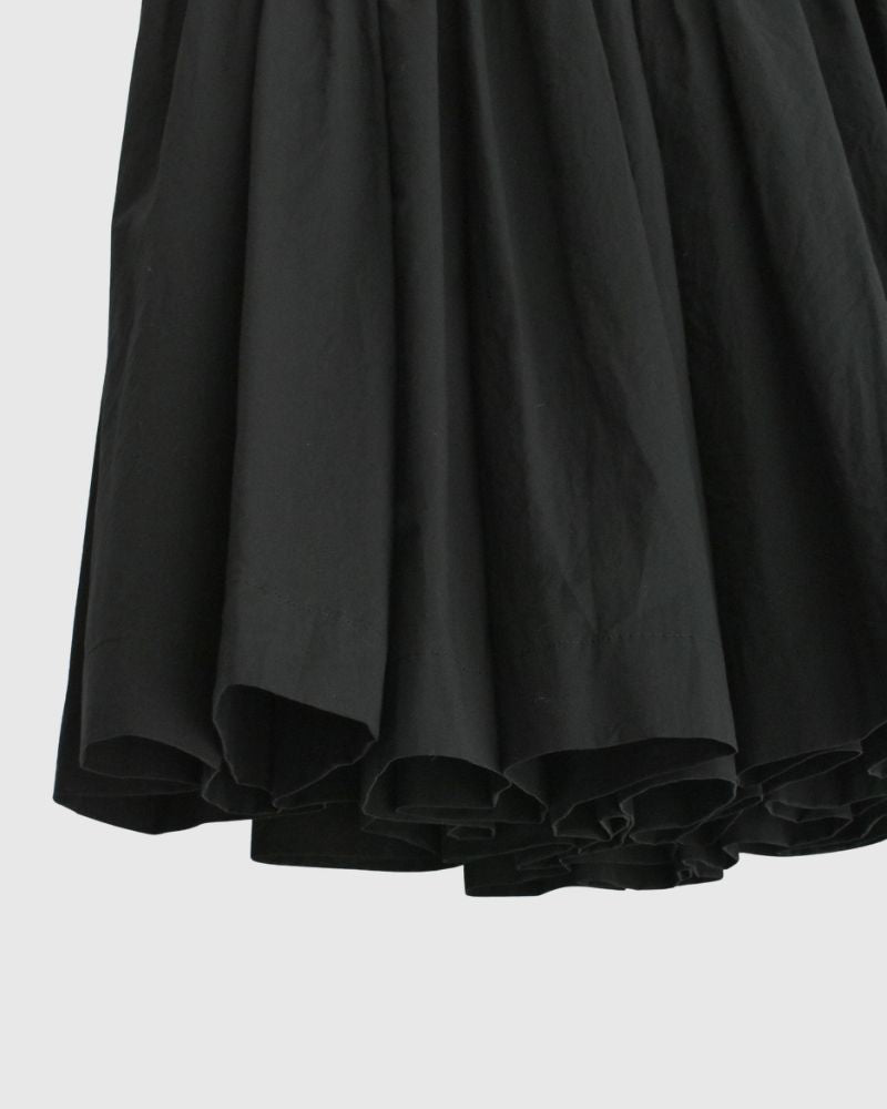 ティアードギャザースカート（COTTON） Black