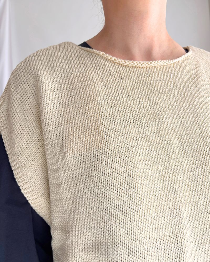 リボンニットベスト Ivory