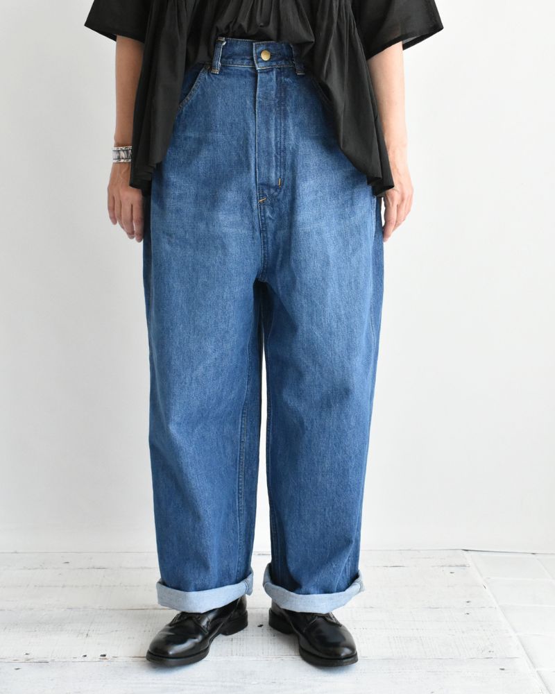 13ozムラ糸 バギーデニムパンツ VintageWash