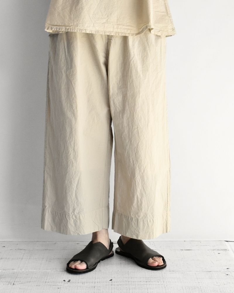シュリンクワイドパンツ Beige