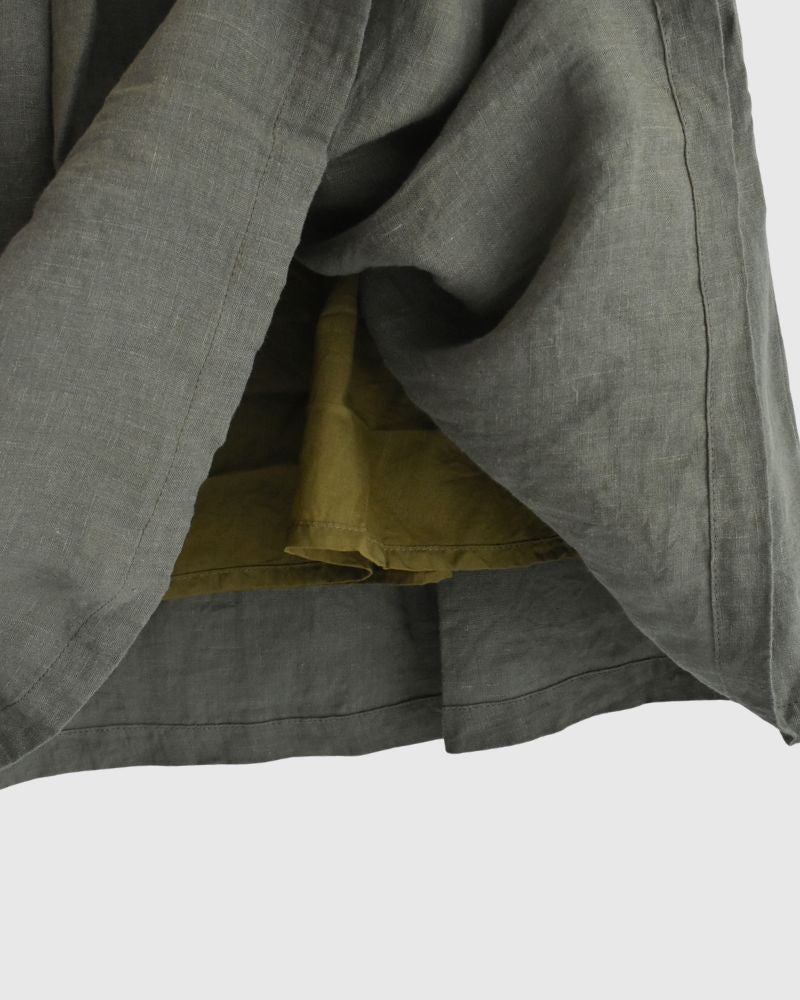 フレンチリネン スカート Khaki