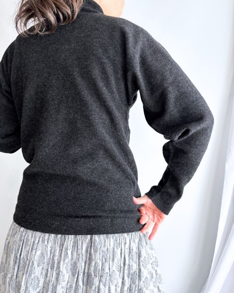 【sale】CECIL タートルニットプルオーバー Charcoal