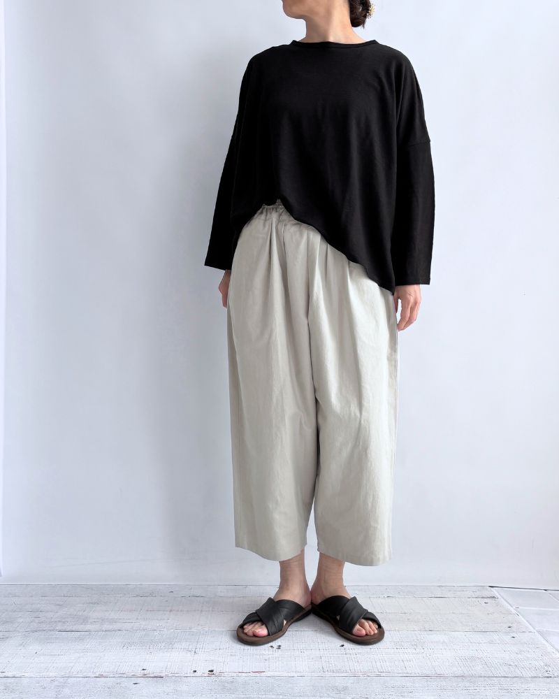 コットン和紙 エッグパンツ Gray