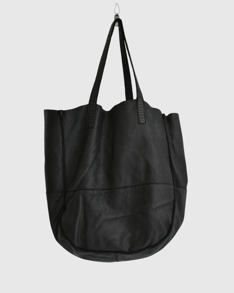 COW LEATHER TOTE BAG Black