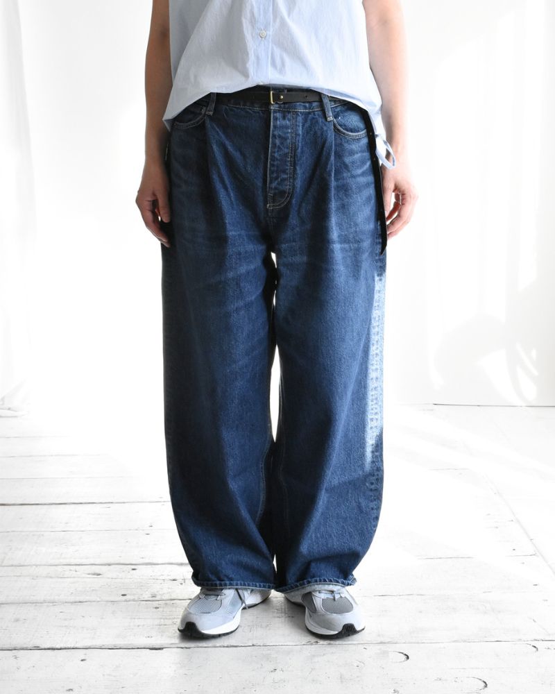 ワイドデニムパンツ Indigo