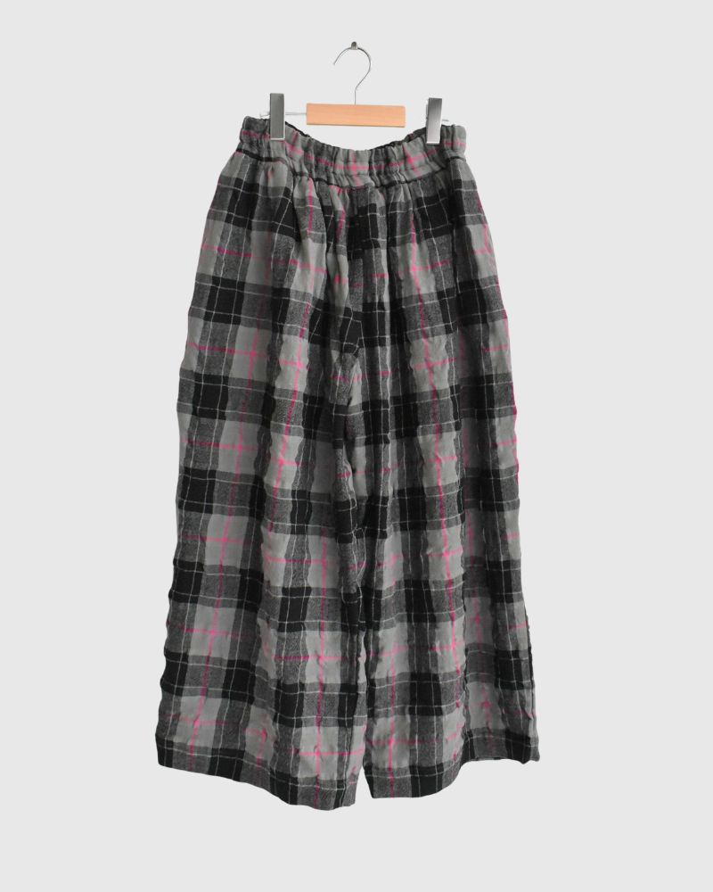 コットンウール チェックパンツ Gray