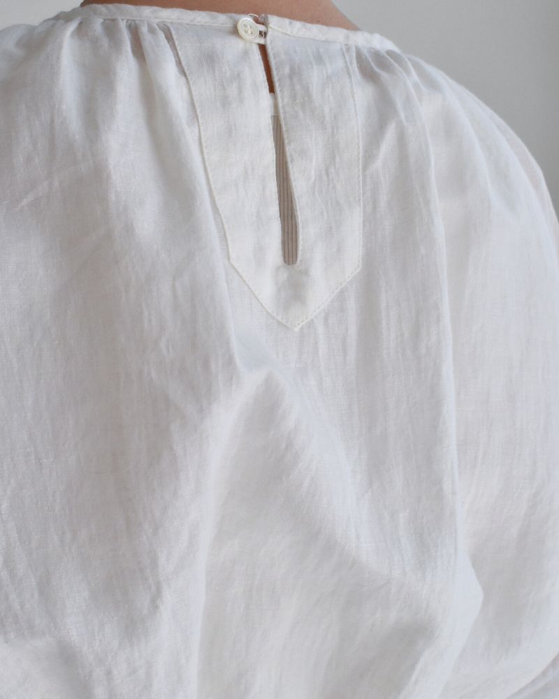 【予約】MS/F G1188 カディコットンリネンストリングギャザーブラウス（6月中旬 - 6月末）