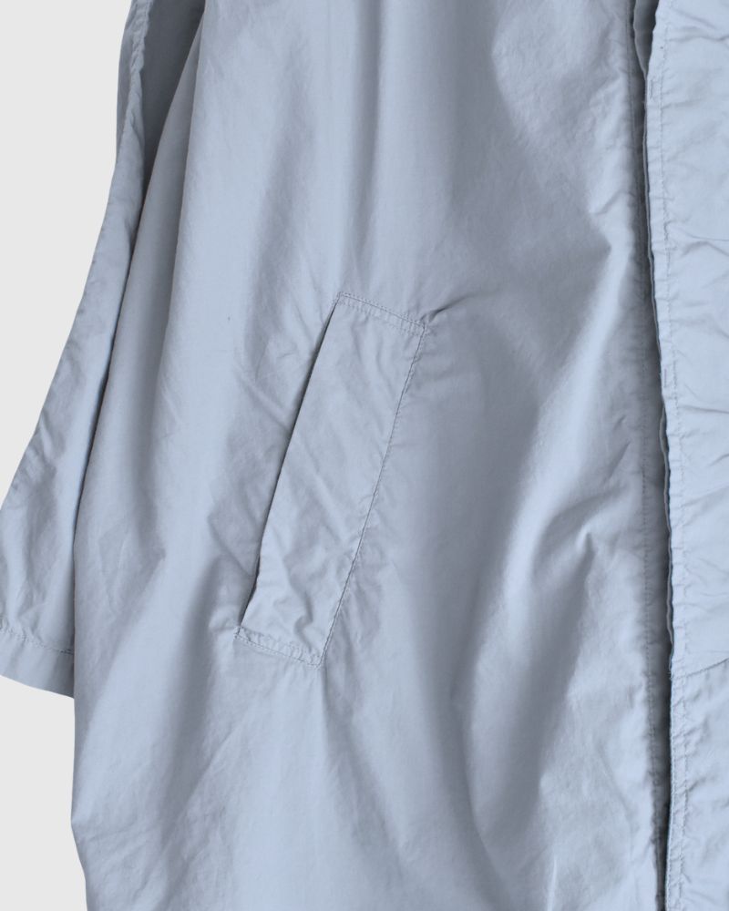 60s COTTON POPLIN OVERDYE BALMACAAN COAT Blue