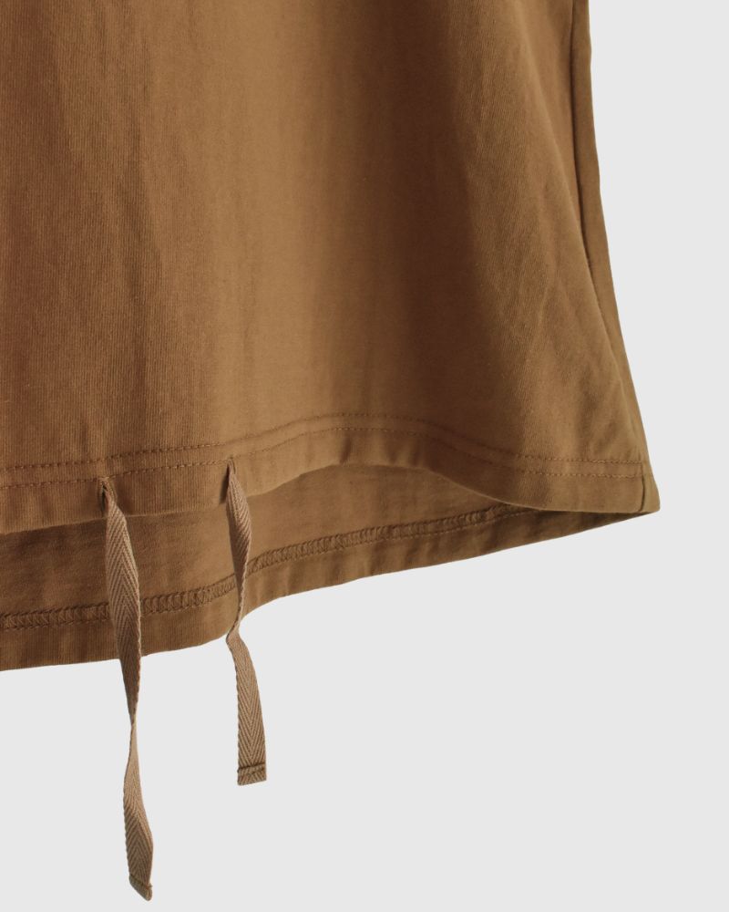 ノースリーブ ドロストTシャツ DarkCamel