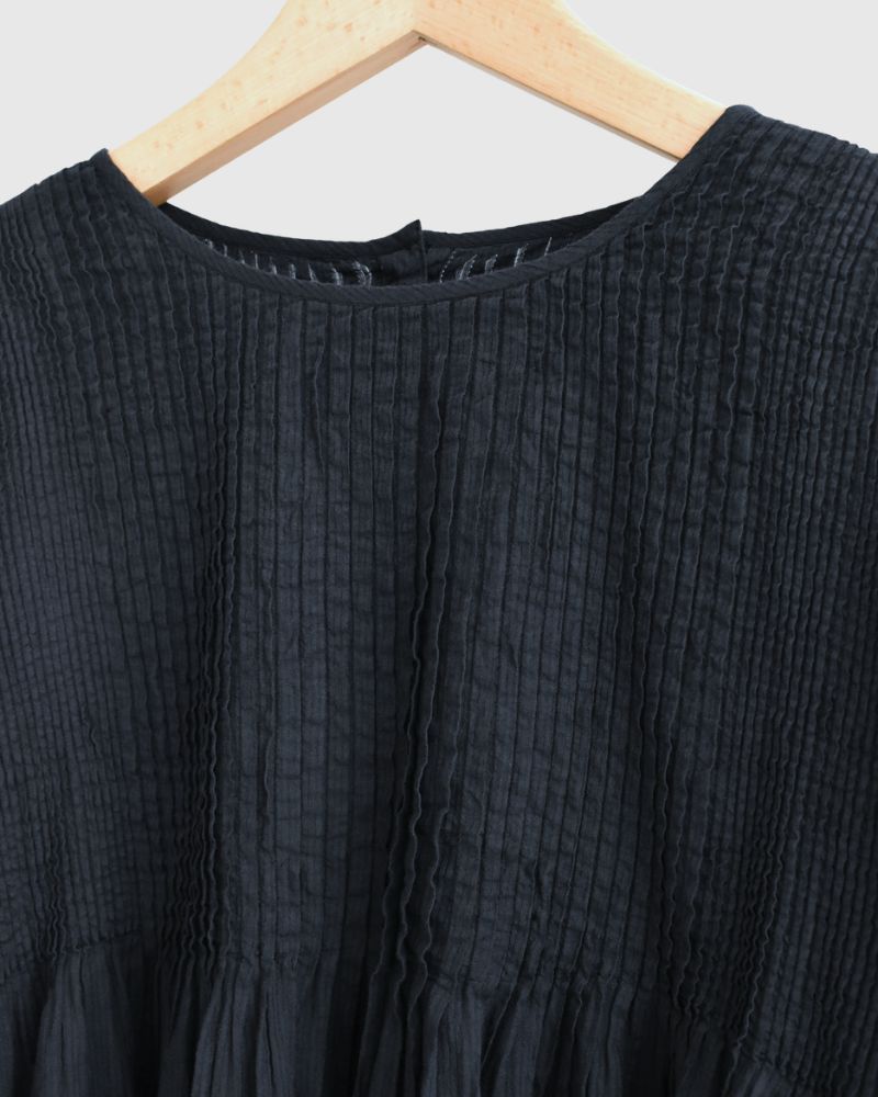 CREW-NECK 3/4 SL SHIRT WITH MINI PINTUCK Marine