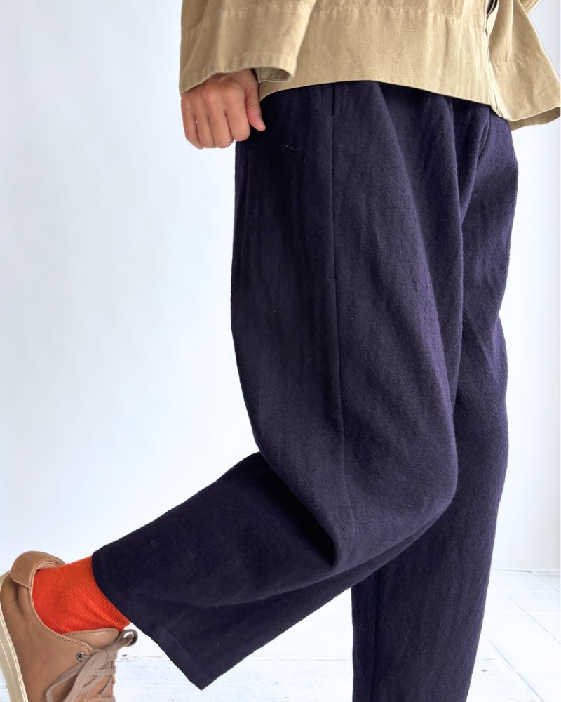コクーンパンツ（ウール） Navy