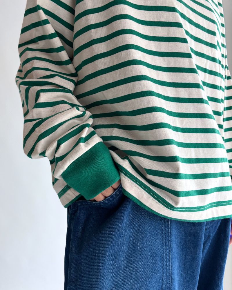taco cotton ボーダーL/S Pink/Green