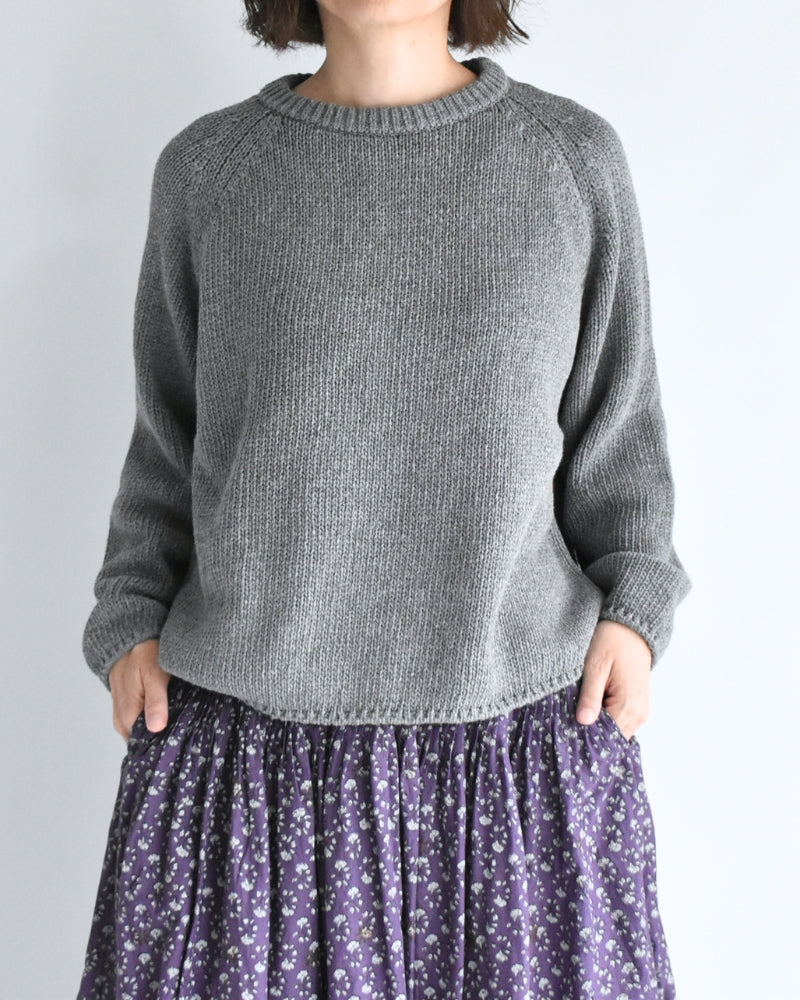ラグランプルオーバーニット Gray