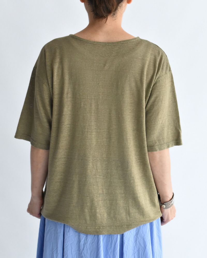 リネン2Wayヘンリープルオーバー Khaki