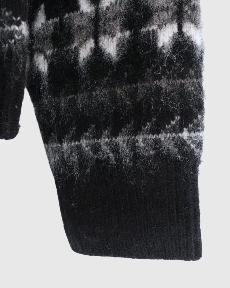 ノルディックニットカーディガン Black