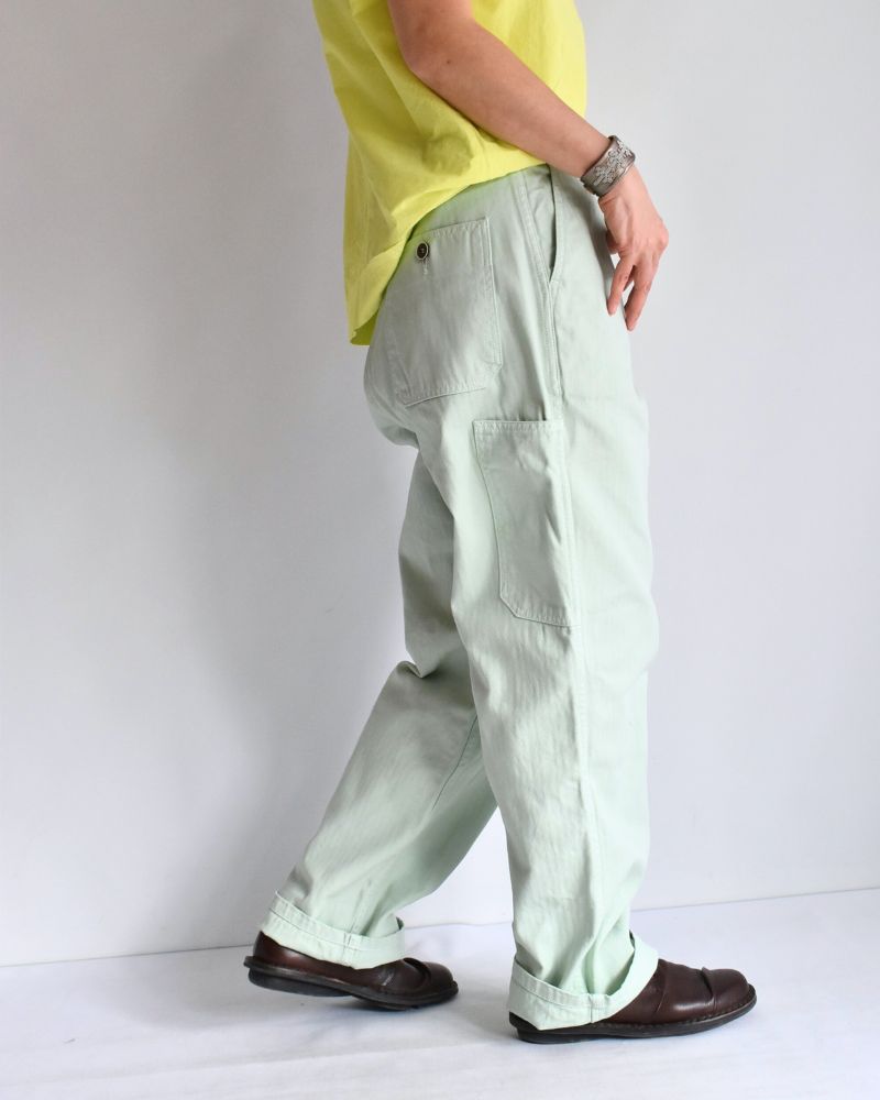 【sale】HERRINGBONE GARMENT DYE PT IceGreen